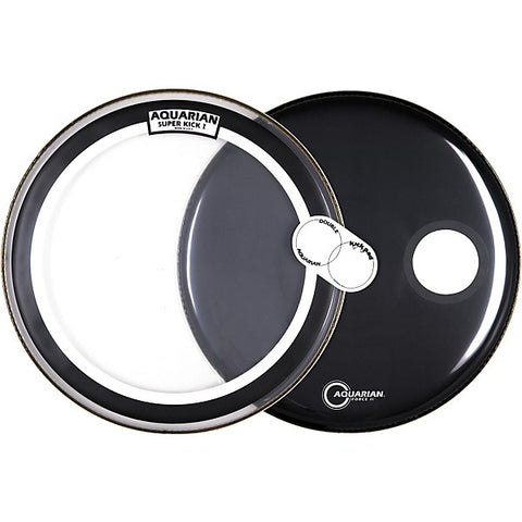 Aquarian Super Kick Bass Drum Head Pack, 22