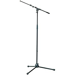 K&M Professional Top-Line Tripod Microphone Stand With Telescoping Boom Arm - Black