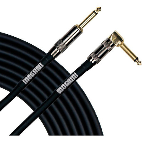 Mogami Platinum Instrument Cable with Right Angle to Straight End Connectors