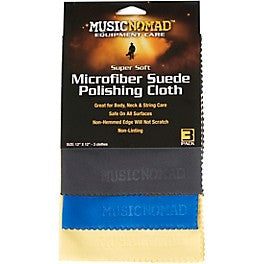 Music Nomad Super Soft Microfiber Suede Polishing Cloth - 3 Pack