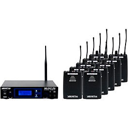 VocoPro SilentPA-SEMINAR10 16-Channel UHF Wireless Audio Broadcast System (Stationary Transmitter With 10 Bodypack Receivers), 900-927.2mHz