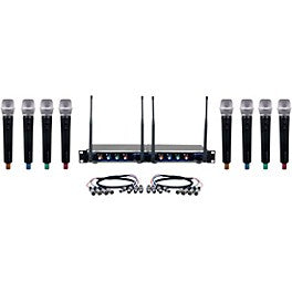 VocoPro DIGITAL-ACAPELLA-8 8-Channel UHF Wireless Handheld Microphone System, 900-927.2mHz