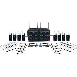 VocoPro MIB-QUAD-8B SYSTEM 8-Channel Wireless Headset/Lapel Mic-in-Bag Package, 900-927.2mHz