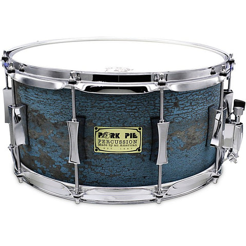 Pork Pie Weathered Barn Blue Snare Drum